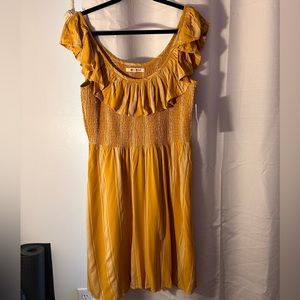 XL Ripcurl, off the shoulder yellow dress NWT